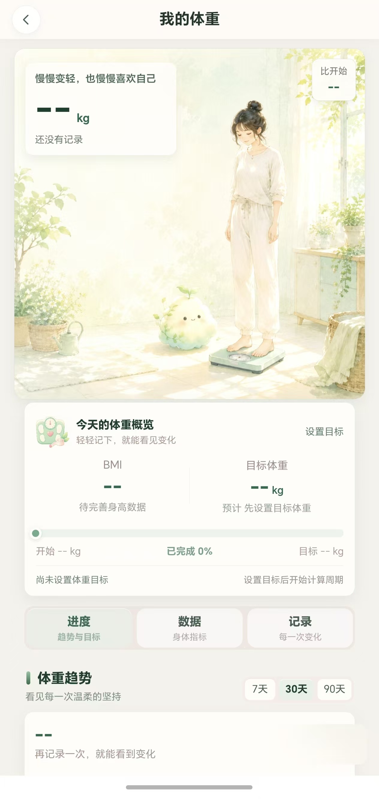 体重管理页面